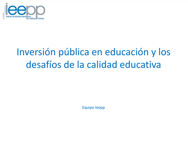 Inversión pública en educación y los  desafíos de la calidad educativa